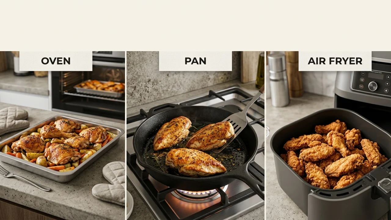 How Long to Cook Chicken Perfectly — Oven, Pan & Air Fryer Guide